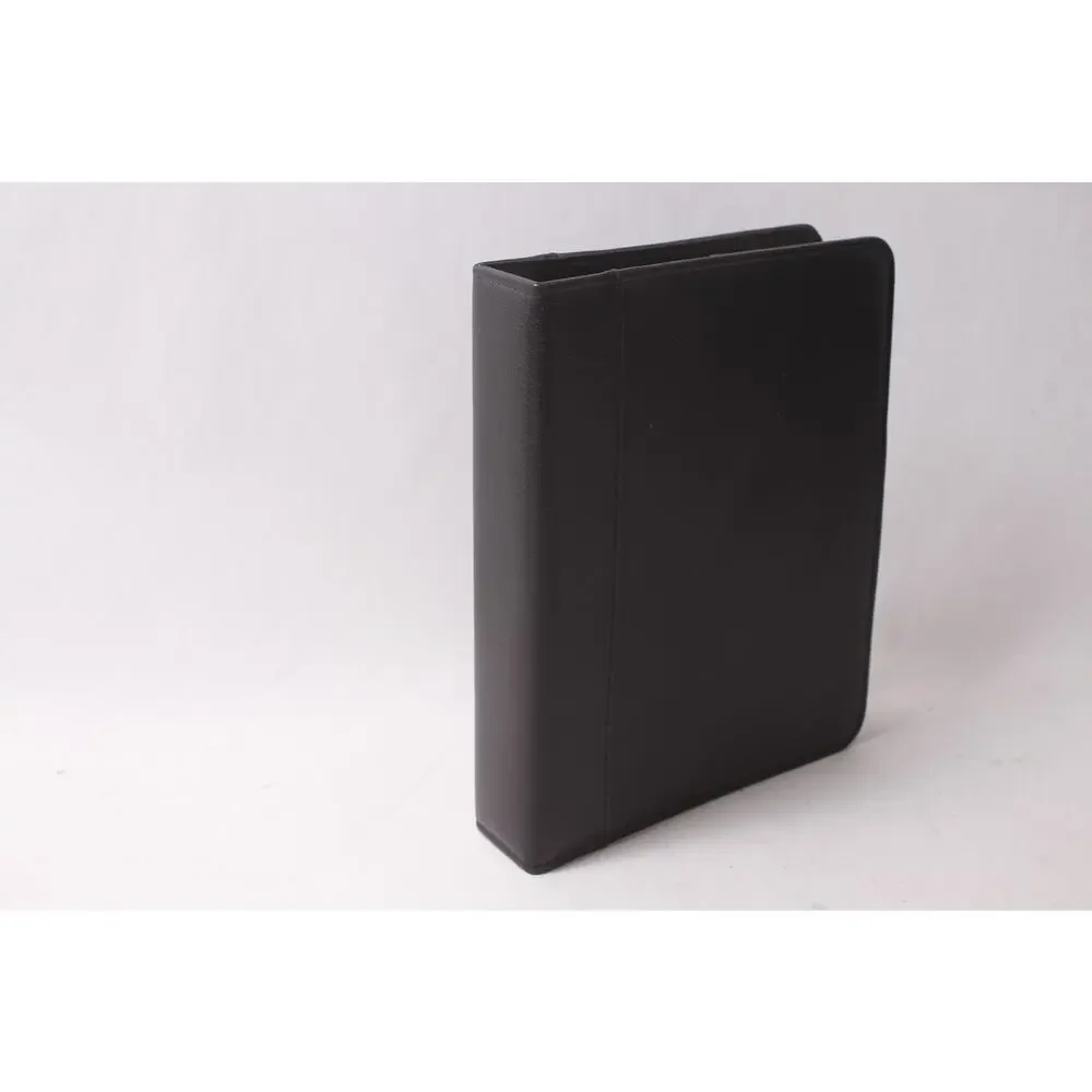 Franklin Covey Black Leather Day Planner 7-ring Binder Office Accessory ~